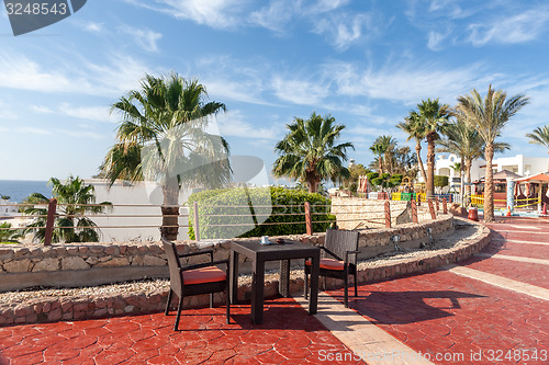 Image of Outdoor restaurant overlooking the sea