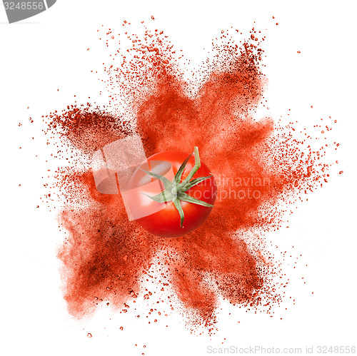 Image of Color powder explosion isolated on white