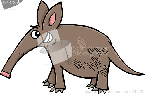 Image of aardvark animal cartoon illustration