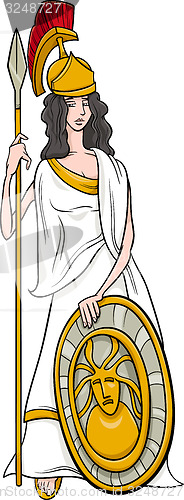 Image of greek goddess athena cartoon