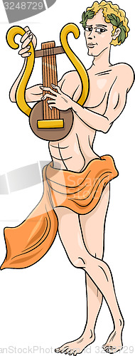 Image of greek god apollo cartoon illustration