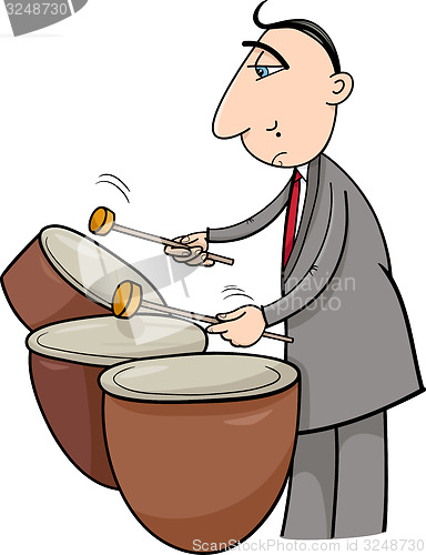 Image of drummer musician cartoon illustration