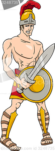 Image of greek god ares cartoon illustration