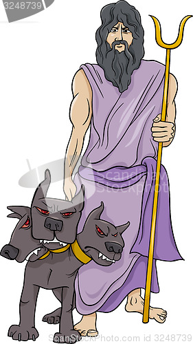 Image of greek god hades cartoon illustration