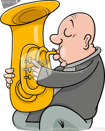 Image of trumpeter musician cartoon illustration