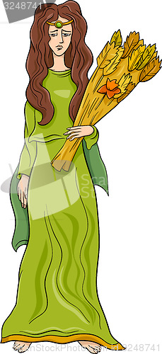 Image of greek goddess demeter cartoon