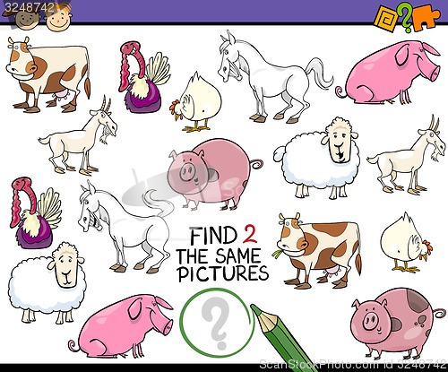 Image of find same picture game cartoon