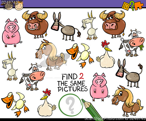 Image of find same picture game cartoon