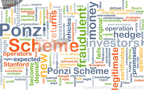 Image of Ponzi scheme background concept
