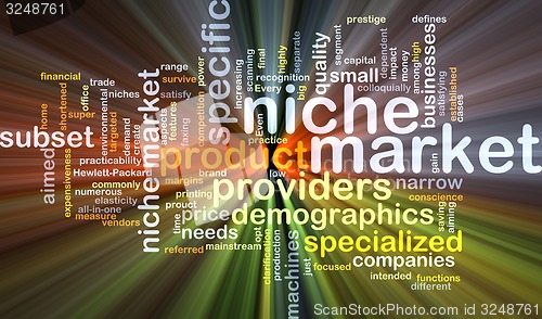 Image of Niche market background concept glowing