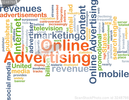 Image of Online advertising background concept