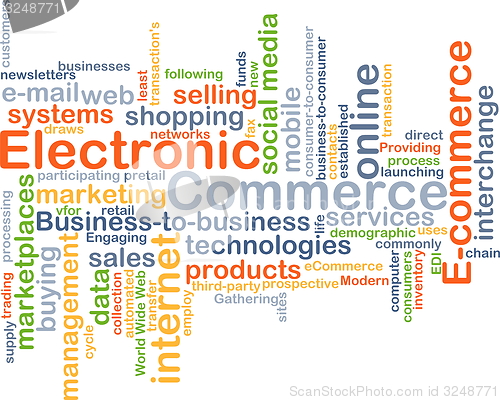 Image of Electronic commerce background concept