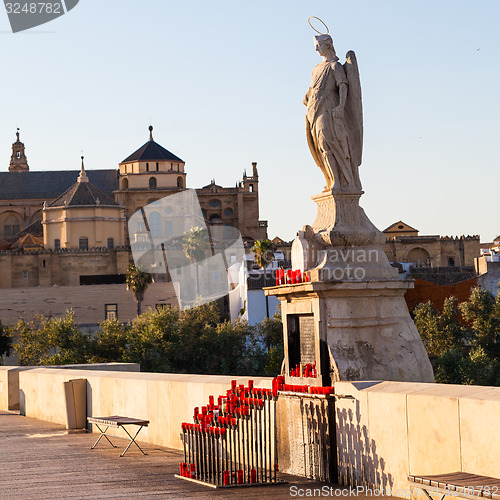 Image of Roman Bridge of Cordoba - statue detail