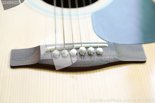 Image of strings on the guitar