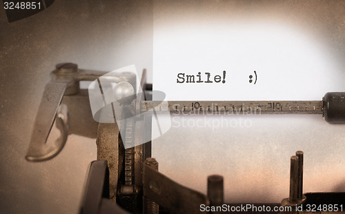 Image of Close-up of a vintage typewriter