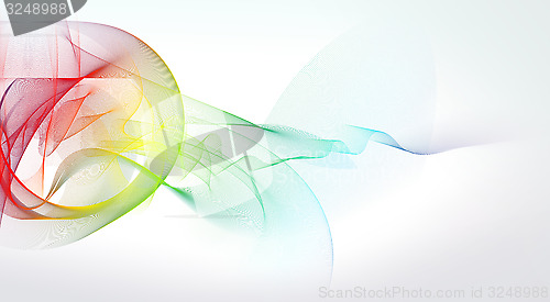 Image of colorful motion lines on white