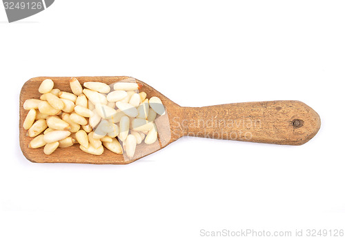Image of Pine nuts on white