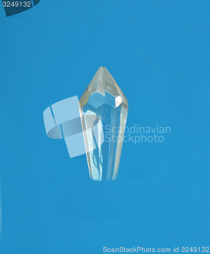 Image of Glass crystal on blue