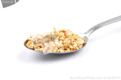 Image of Minced hazelnuts on spoon