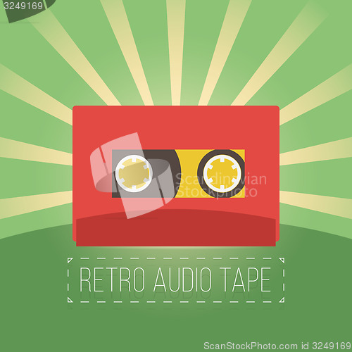 Image of Retro audio tapes in flat style