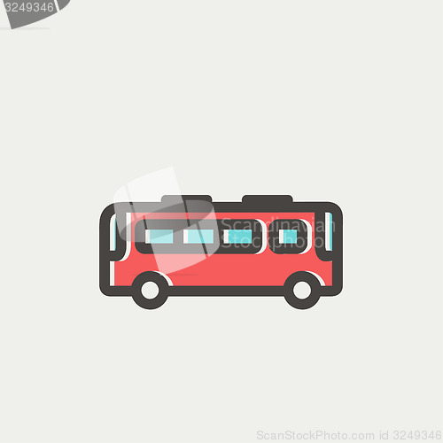 Image of Bus thin line icon