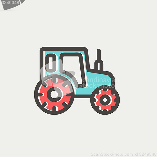 Image of Offroad car thin line icon