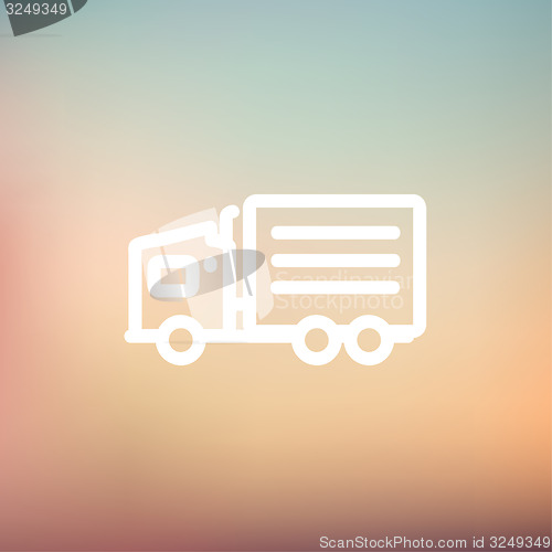 Image of Delivery truck thin line icon