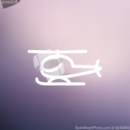 Image of Helicopter thin line icon