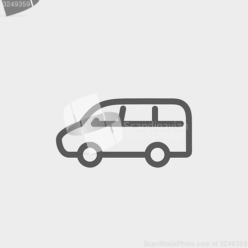Image of Van transport thin line icon