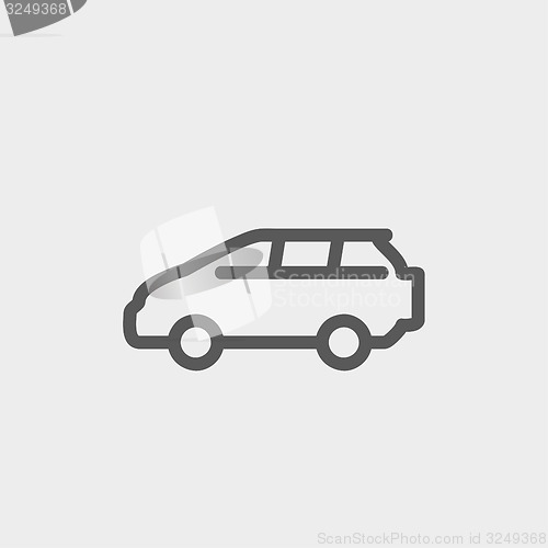 Image of Minivan thin line icon