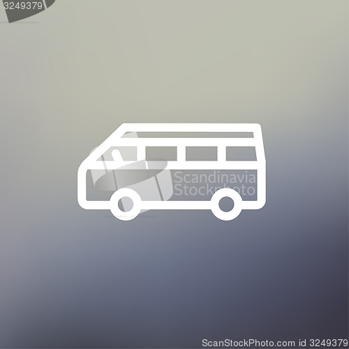 Image of Minibus thin line icon