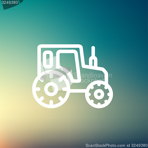 Image of Offroad car thin line icon