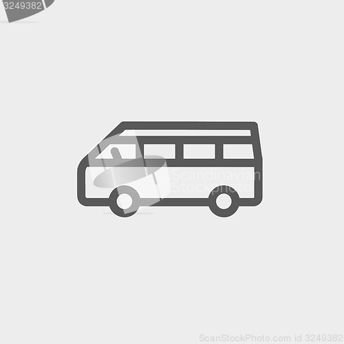 Image of Minibus thin line icon