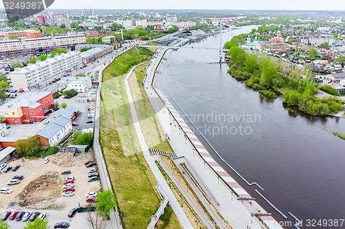 Image of Historical center and pedestrian quay. Tyumen