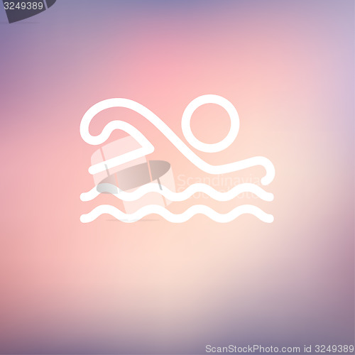 Image of Swimmer thin line icon