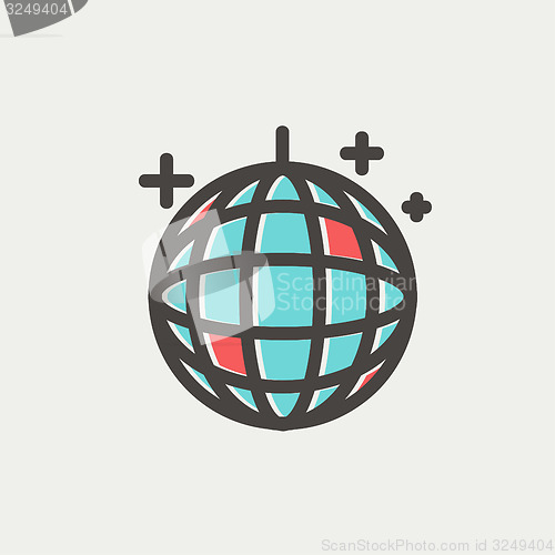 Image of Disco ball thin line icon