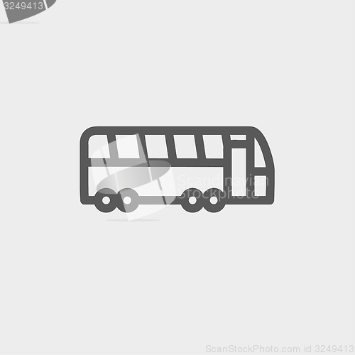 Image of Tourist bus thin line icon