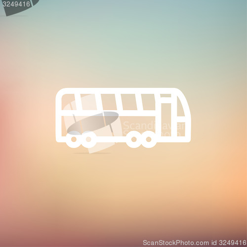 Image of Tourist bus thin line icon