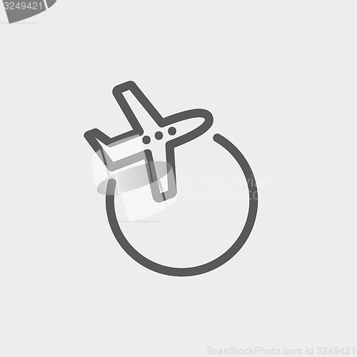 Image of Airplane thin line icon