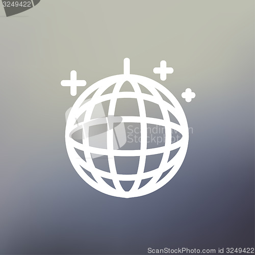 Image of Disco ball thin line icon