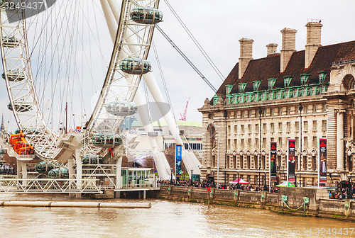 Image of The London Eye Ferris wheel in London, UK