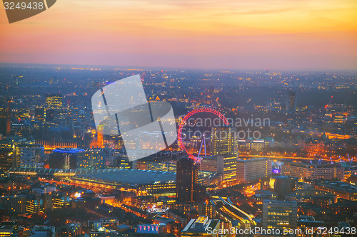 Image of Aerial overview of London