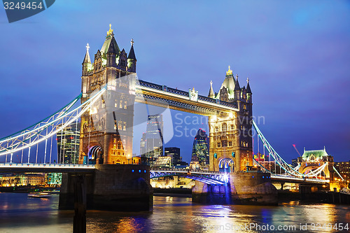 Image of Tower bridge in London, Great Britain