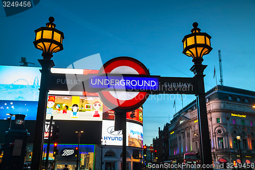 Image of London underground sign