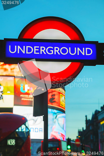 Image of London underground sign