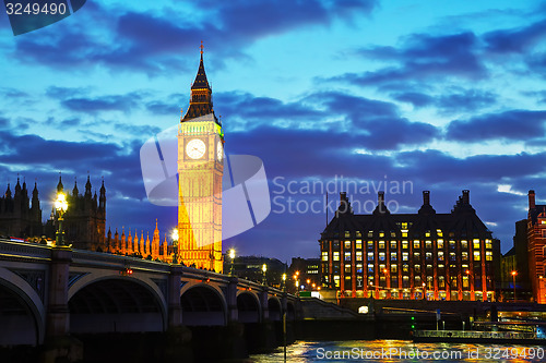 Image of Overview of London with the Elizabeth Tower