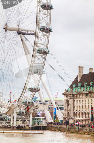 Image of The London Eye Ferris wheel in London, UK