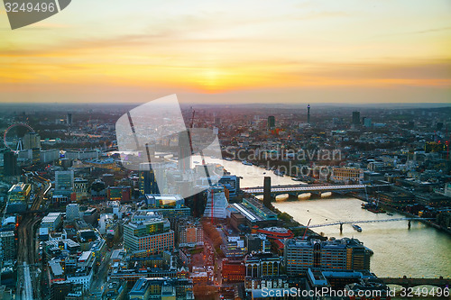 Image of Aerial overview of London 