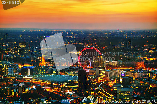 Image of Aerial overview of London