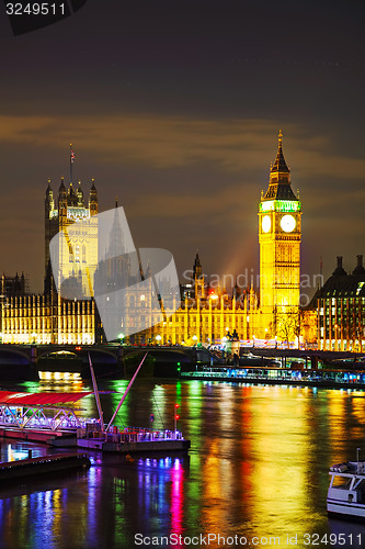 Image of Overview of London with the Elizabeth Tower